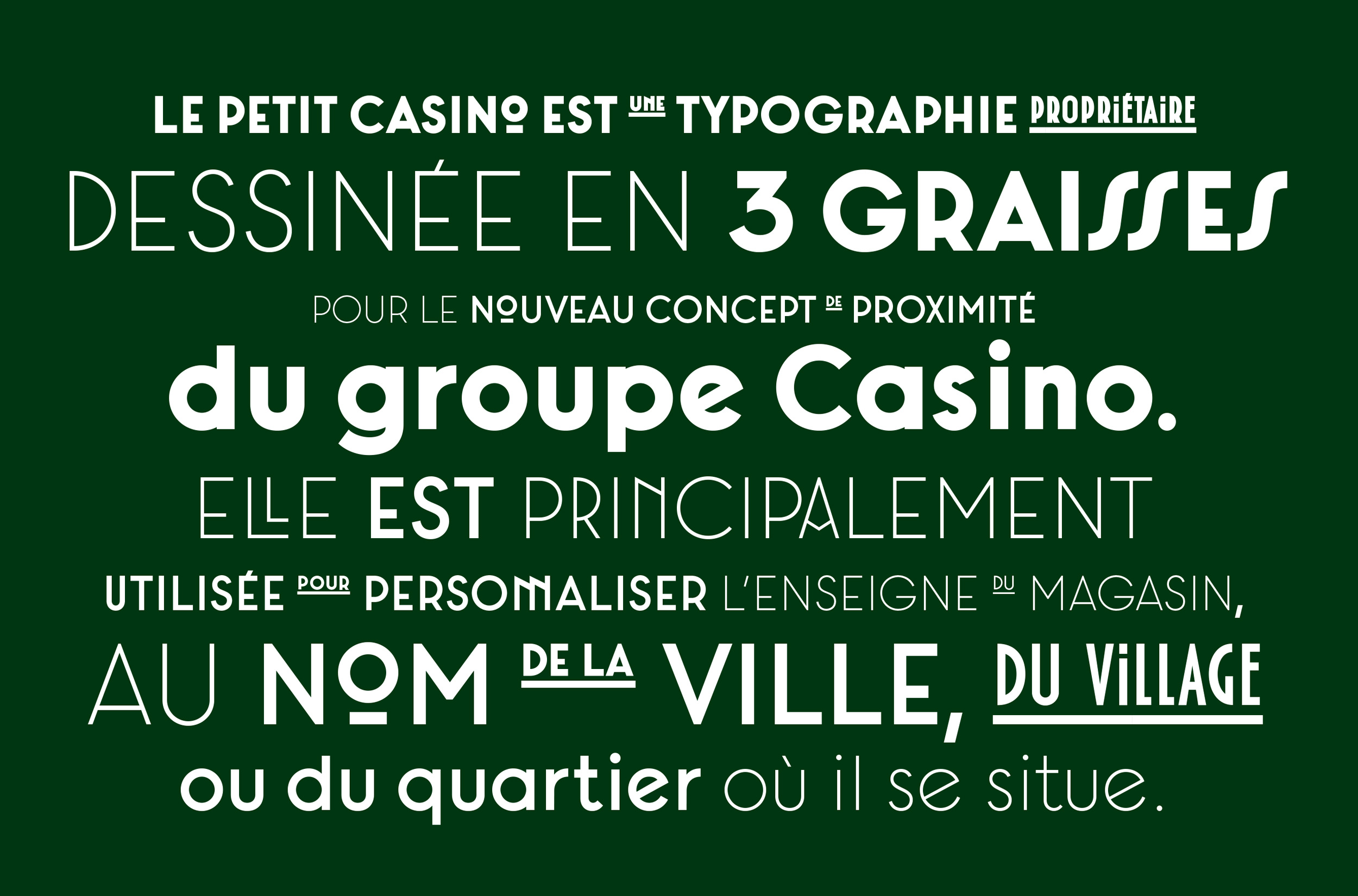 Typographie Le Petit Casino - 1